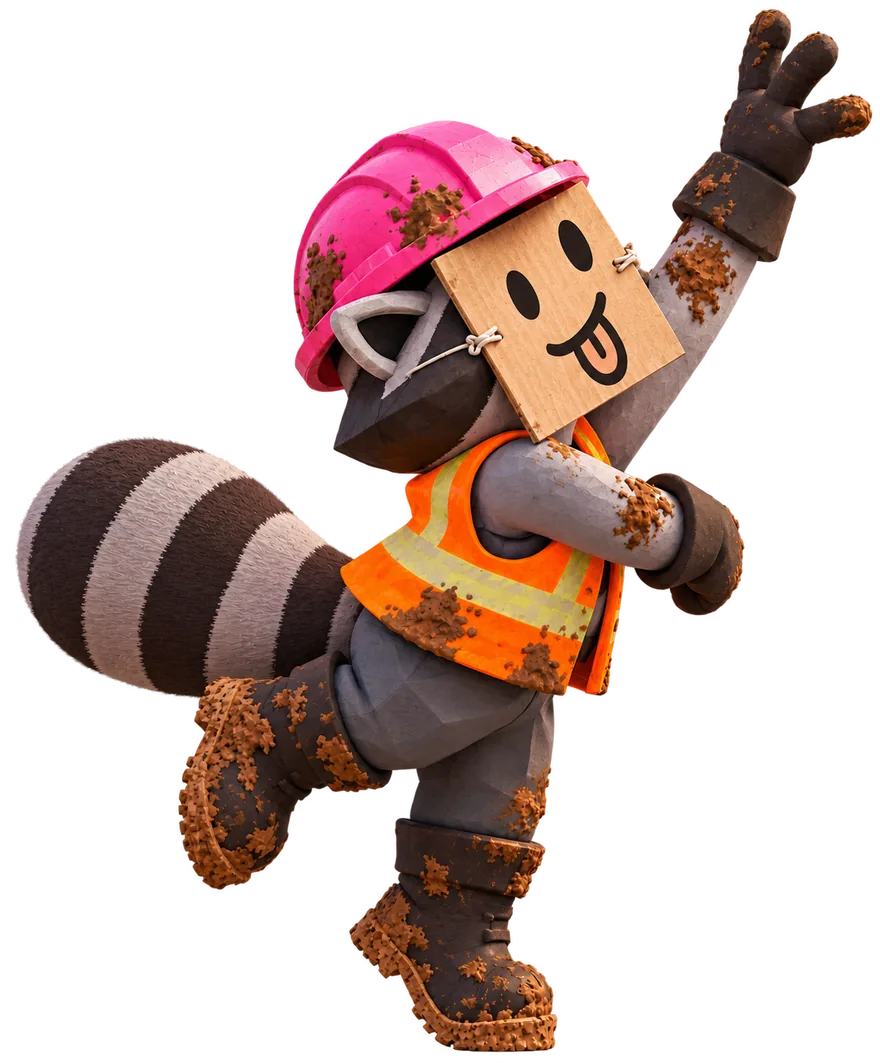 Crew member in a pink hard hat reaching out to a teammate